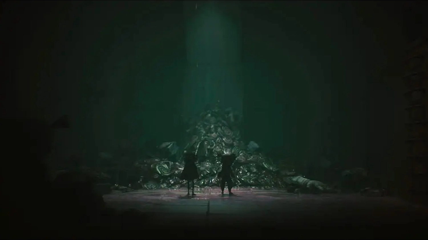 Uk&aacute;zka ze hry Namco Little Nightmares 3 NS2 &ndash; temn&eacute; pozad&iacute;