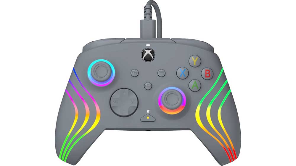 Šedý gamepad PDP Afterglow Wave Wired Controller pro Xbox/PC_01