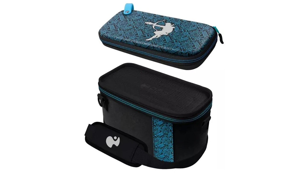 Ukázka obou částí ochranného pouzdra PDP Sheikah Shoot Glow Nintendo Black/Blue_02