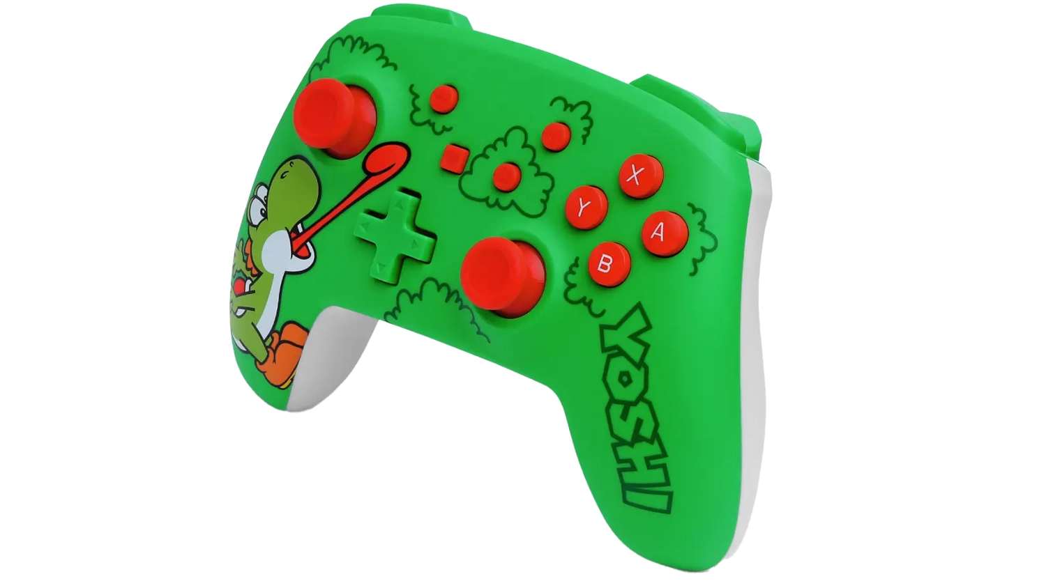 Hern&iacute; ovladač Powera NS Super Mario Yoshi &scaron;ikm&yacute; předn&iacute; pohled