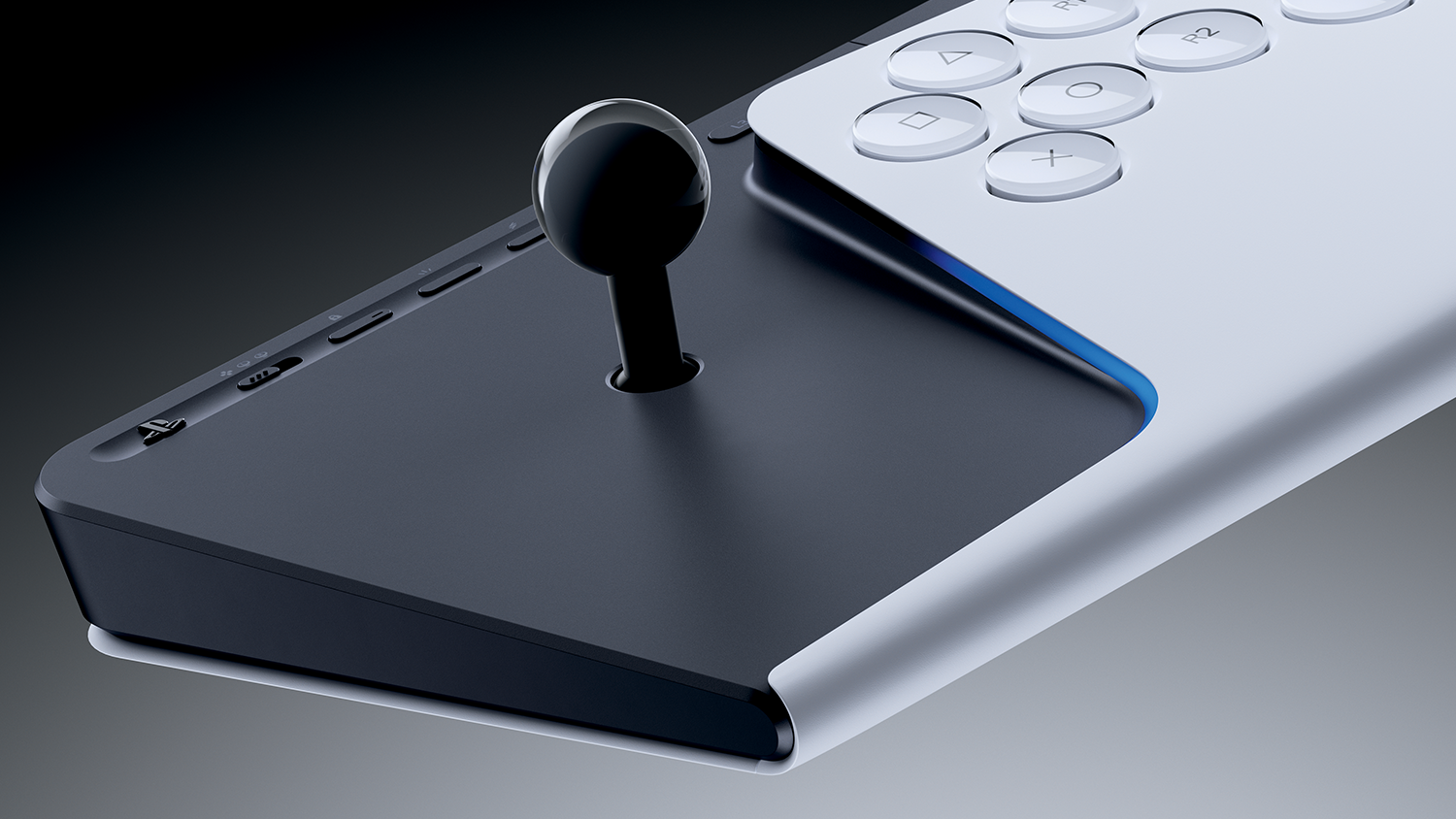 Detail na páčku ovladače Sony PlayStation FlexStrike Wireless Fight Stick