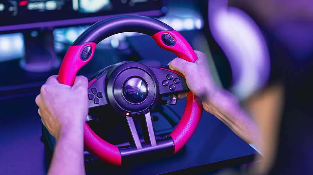 Závodní volant Speed Link TRAILBLAZER Series X/S/One/Switch/OLED při hře_02