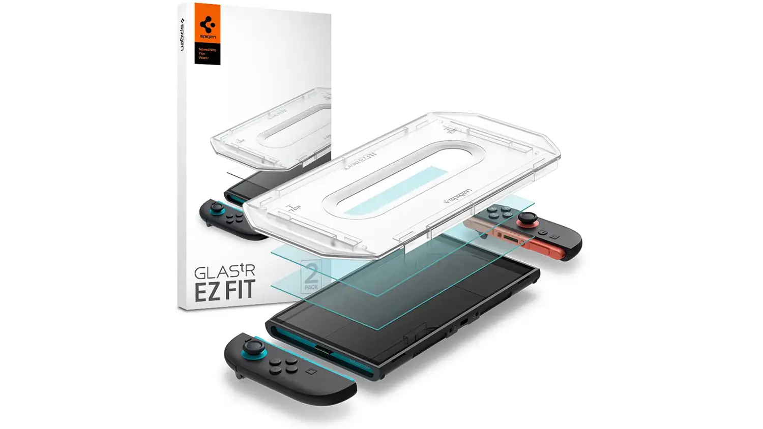 Ochranné sklo Spigen Glass tR EZ Fit 2 Pack pro Nintendo Switch 2