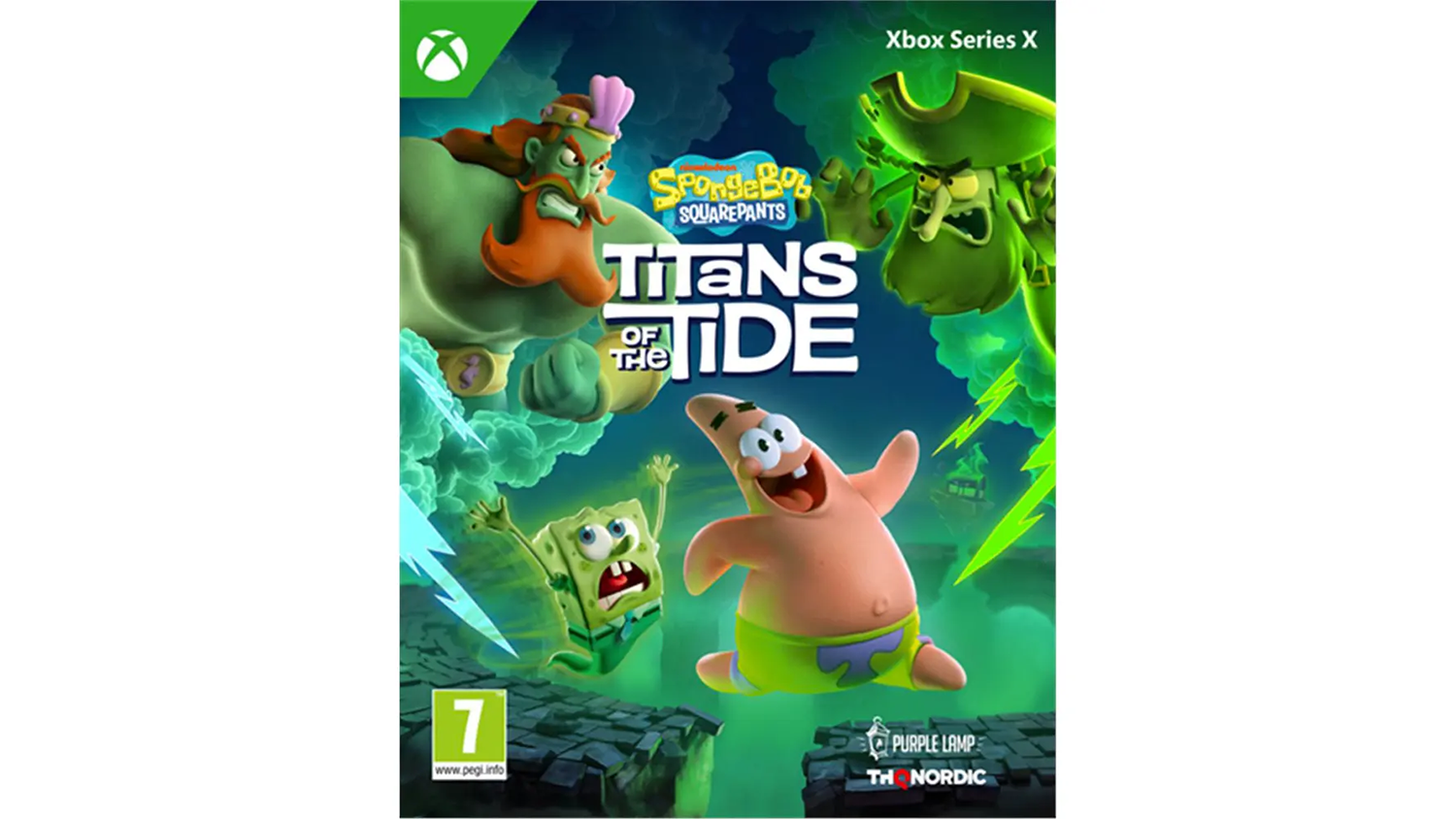 Přebal hry pro PS5 THQ NORDIC SpongeBob SquarePants: Titans of the Tide přední pohled