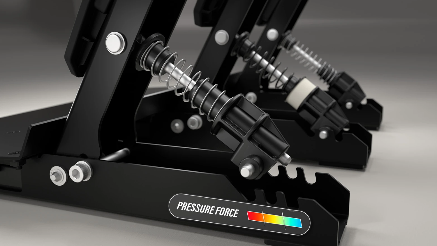 Detail pružín a nastavenie odporu pedálov Thrustmaster
