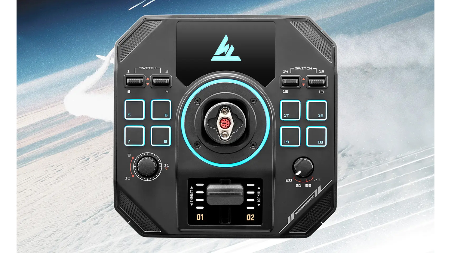 Thrustmaster SOL-R 5 BASE na modr&eacute;m pozad&iacute;
