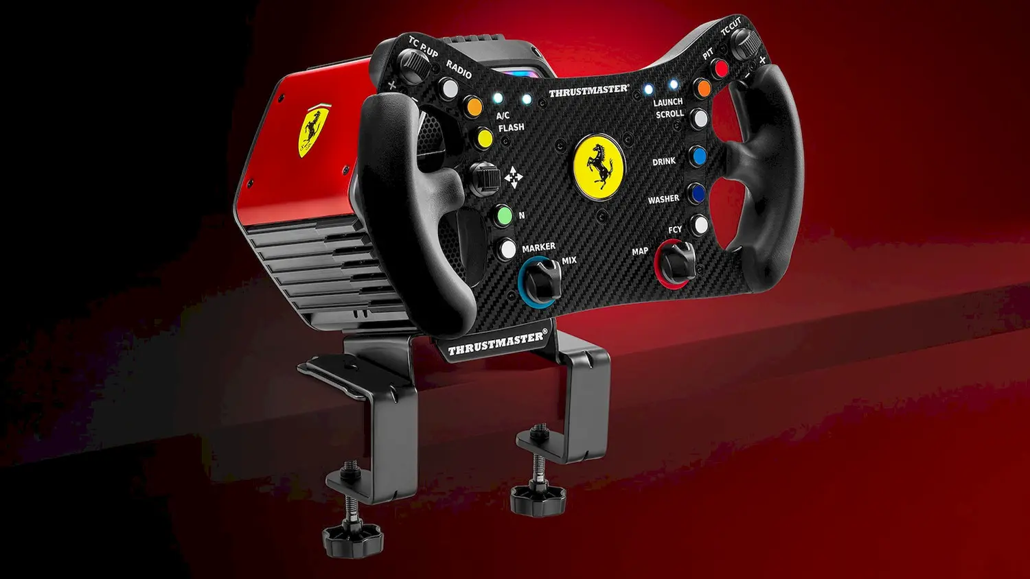 Upevnění volantu Thrustmaster T818 Ferrari 488 GT3 na stole