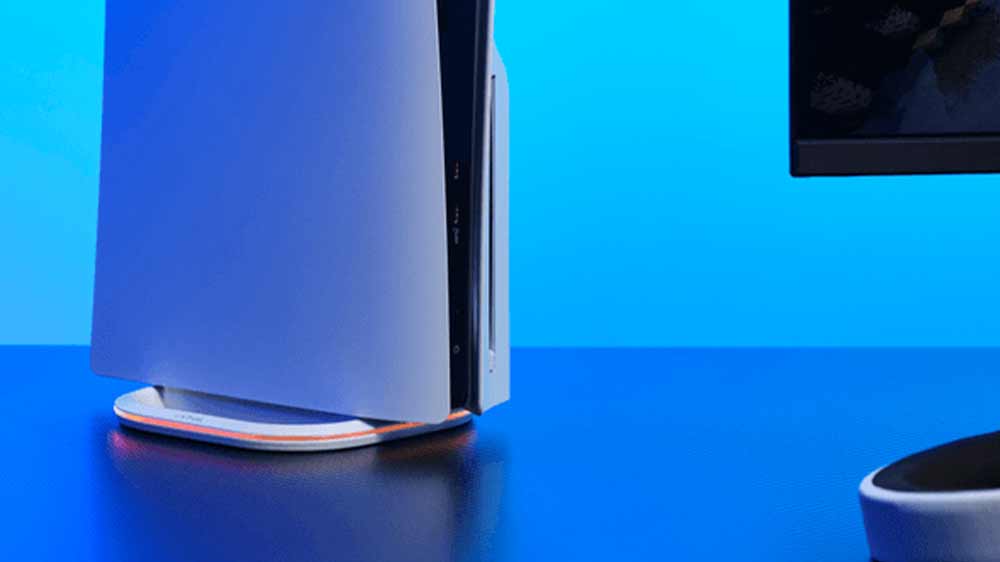 Konzola PlayStation 5 stojaca v stojančeku Trust GXT 229_02