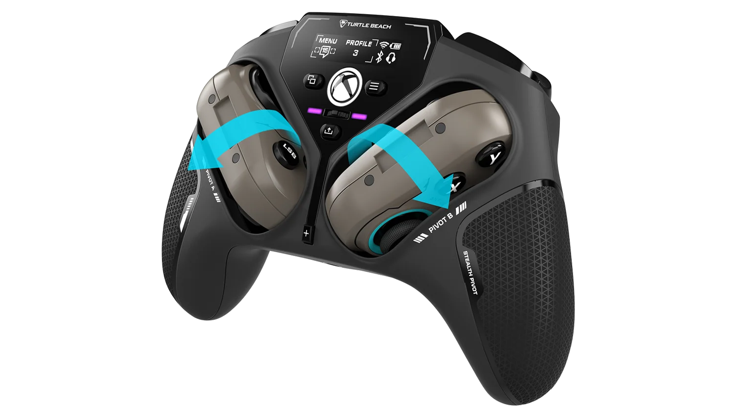 Gamepad Turtle Beach Stealth Pivot s rotačn&yacute;mi ovl&aacute;dac&iacute;mi modulmi