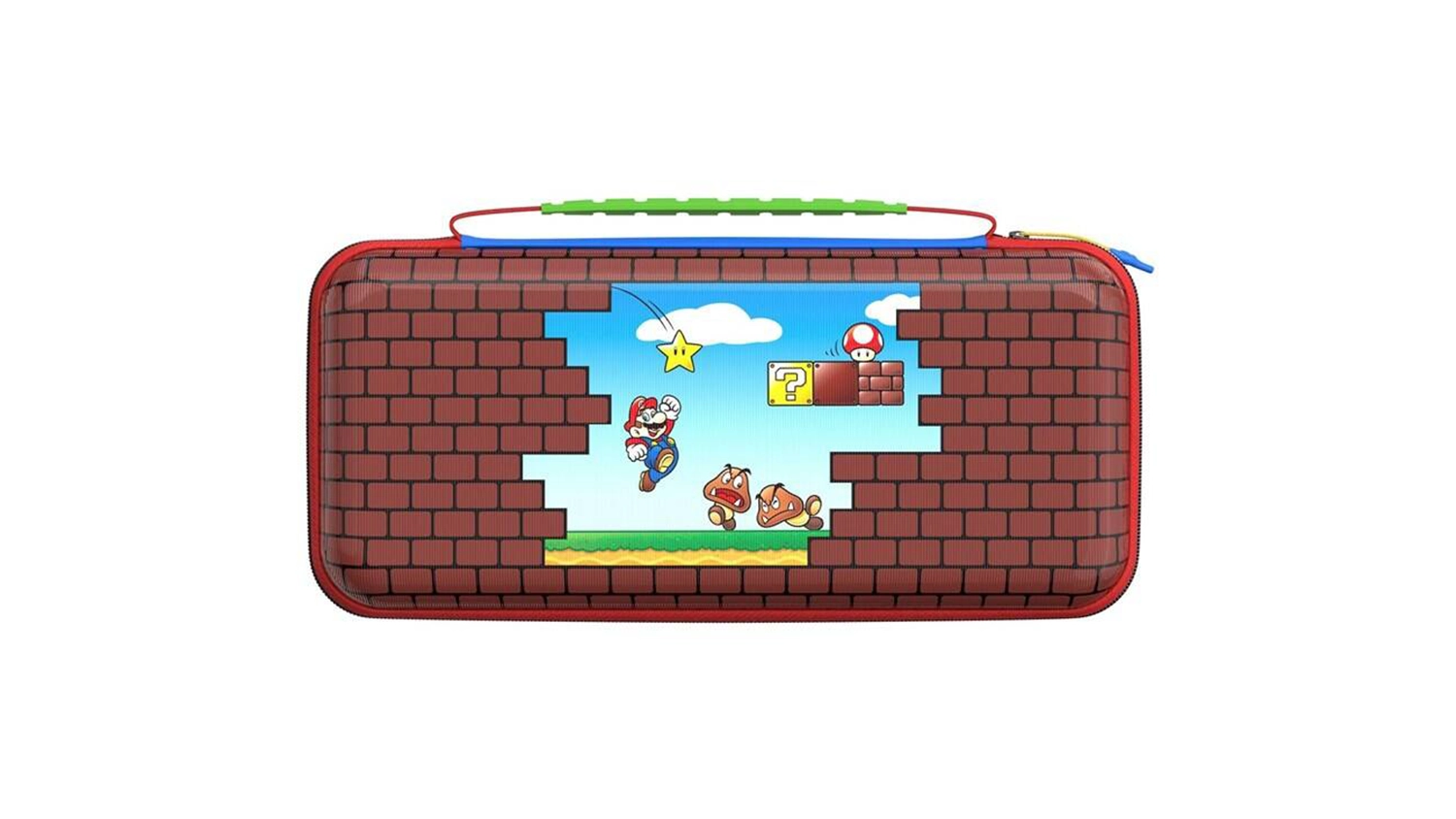 Ochrann&eacute; puzdro Turtle Beach PlayTrek Mario Bricks pre NS2 pohľad zpredu