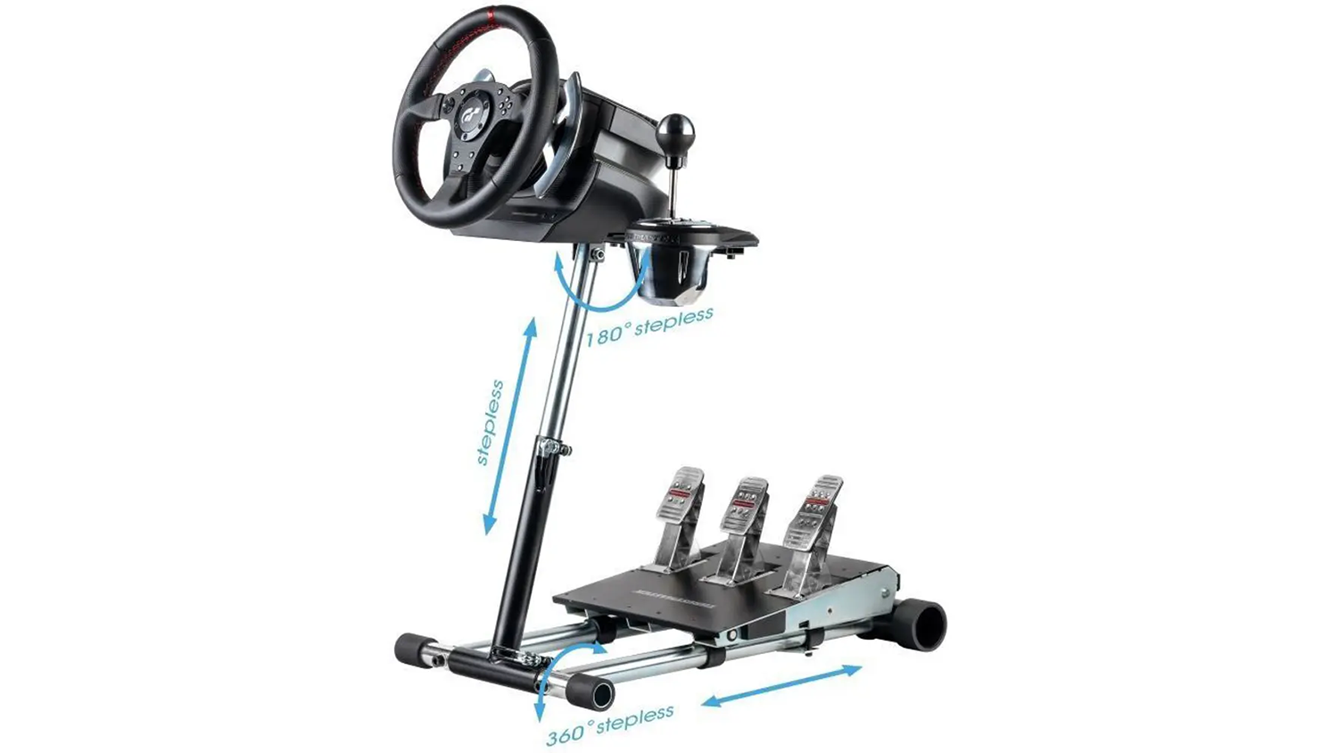 Možnosti nastavení stojanu Wheel Stand Pro Deluxe V2 pro Saitek Pro Rudder