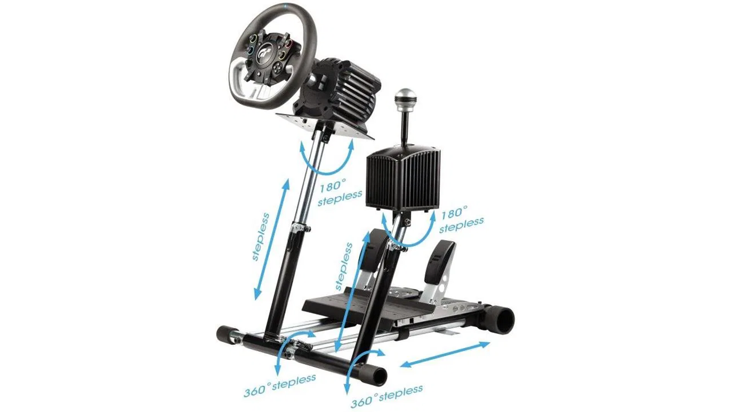 Možn&eacute; nastavenia stojana na volant Wheel Stand Pro DELUXE V2 SUPER CSL