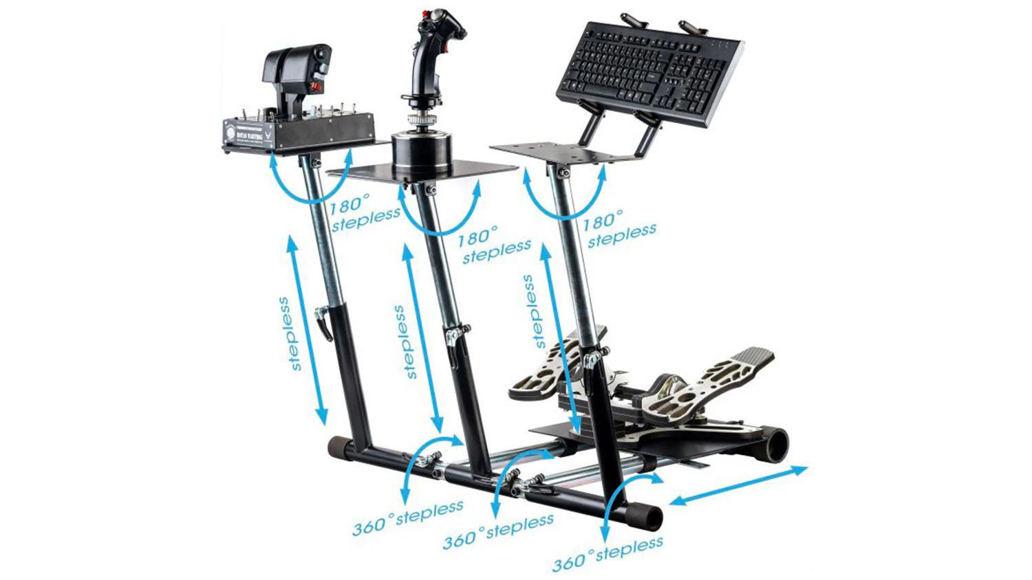 Možnosti nastavenia stojana Wheel Stand Pre V2 Super Hotas Warthog/Saitek