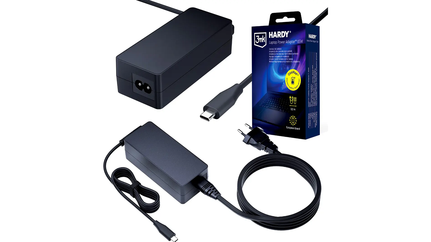 Napájecí adaptér 3mk HARDY 65 W černý