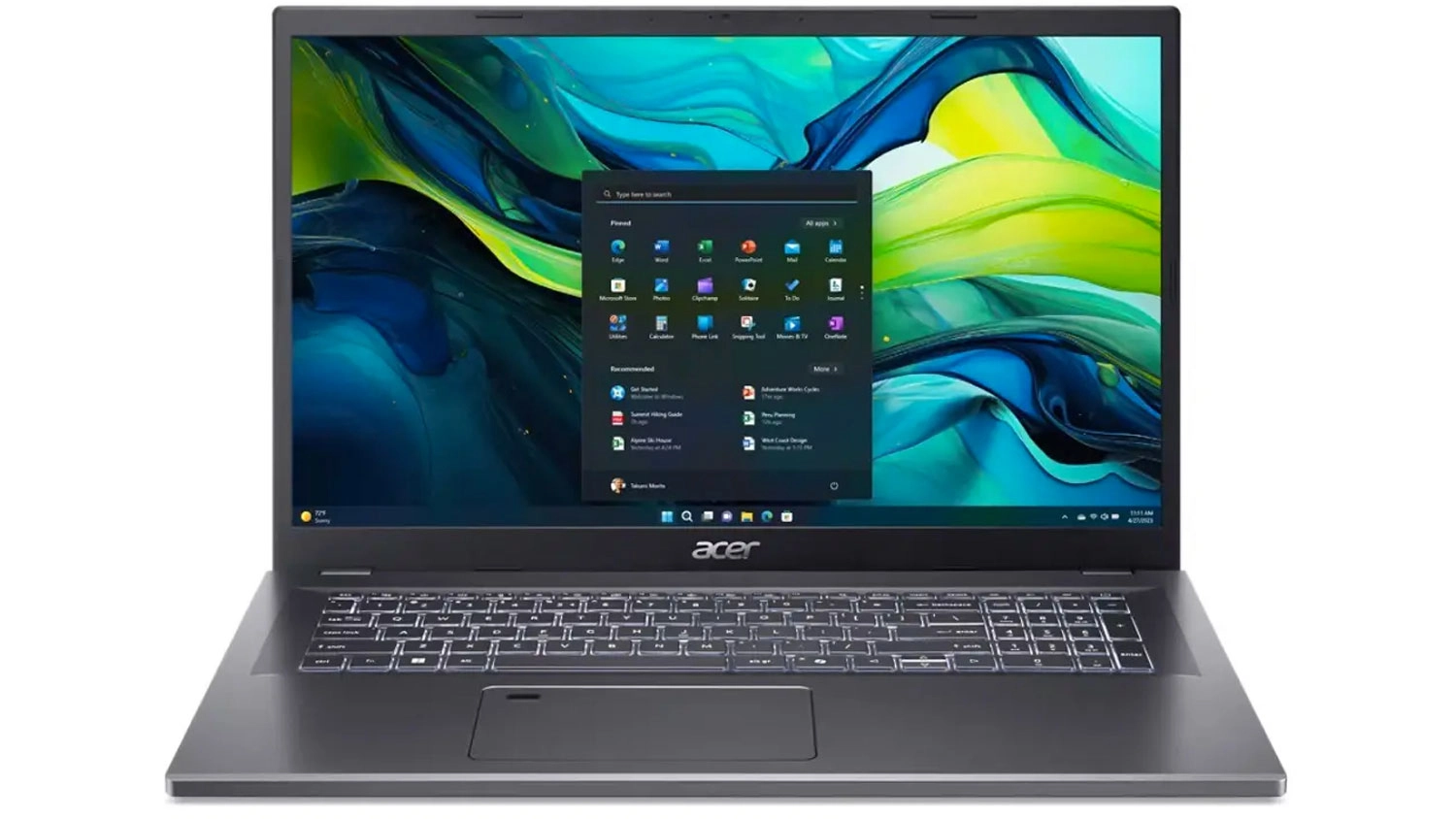 Notebook 17,3 Acer Aspire 17 A17-51M-97MM sivý
