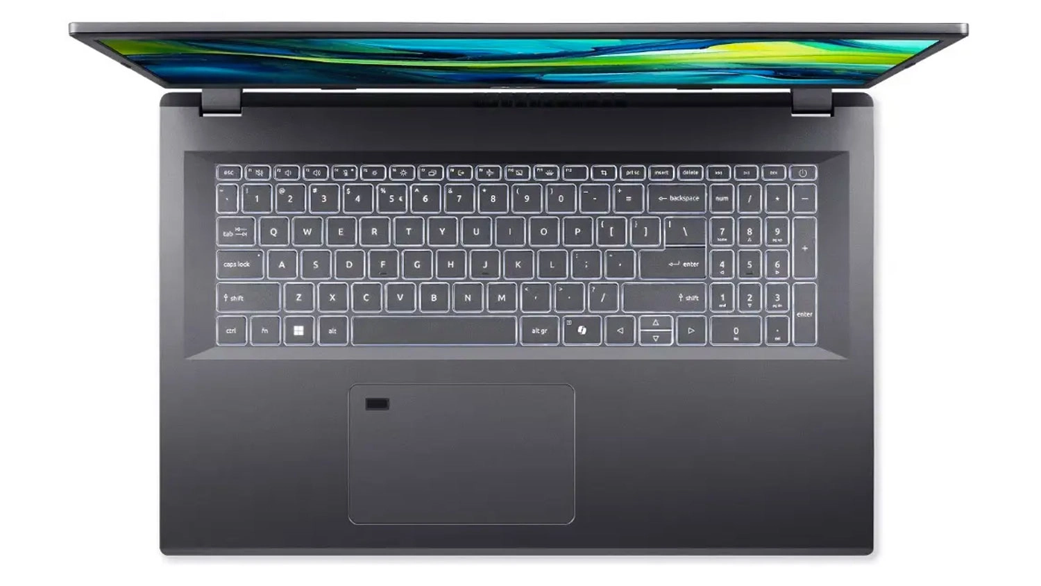 Acer Aspire 17 – klávesnica notebooku