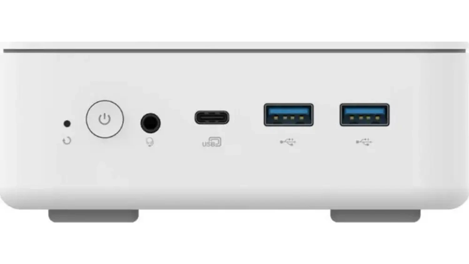 Porty na přední straně počítače Acer Revo Box