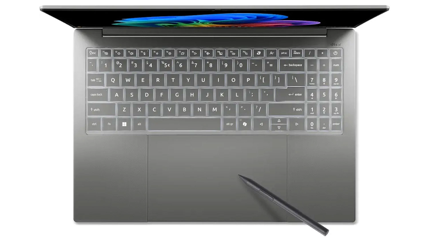 Notebook Acer Swift Go 16 AI &ndash; pohľad na kl&aacute;vesnicu