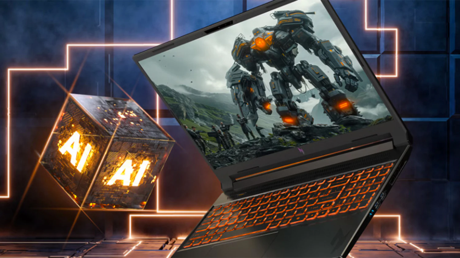 Grafick&eacute; pozadie s notebookom Acer
