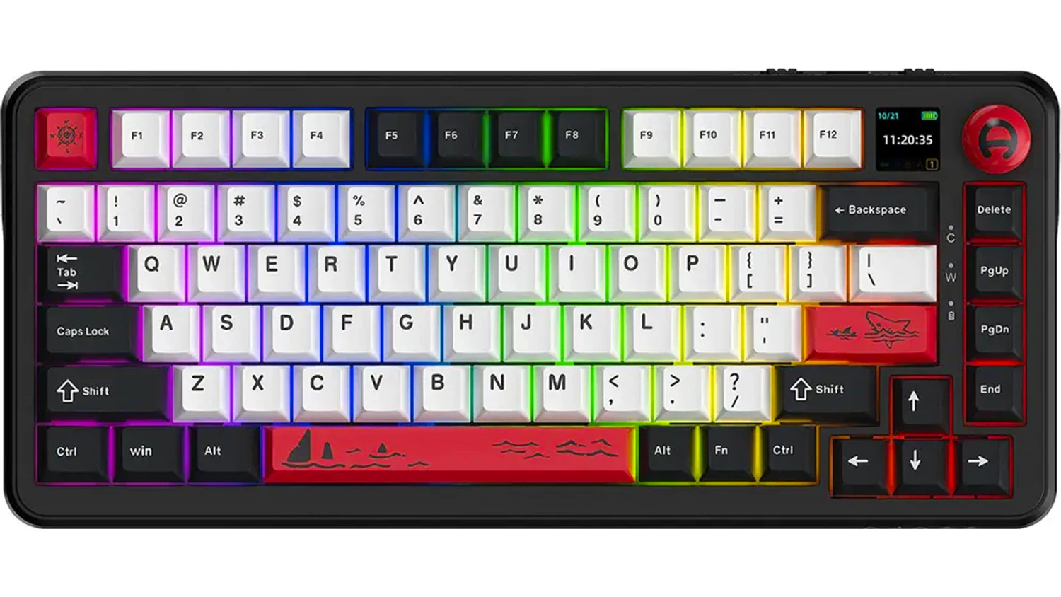 Hern&aacute; kl&aacute;vesnica Ajazz AK820 Avocado Switch Max Plus čierno-červen&aacute;