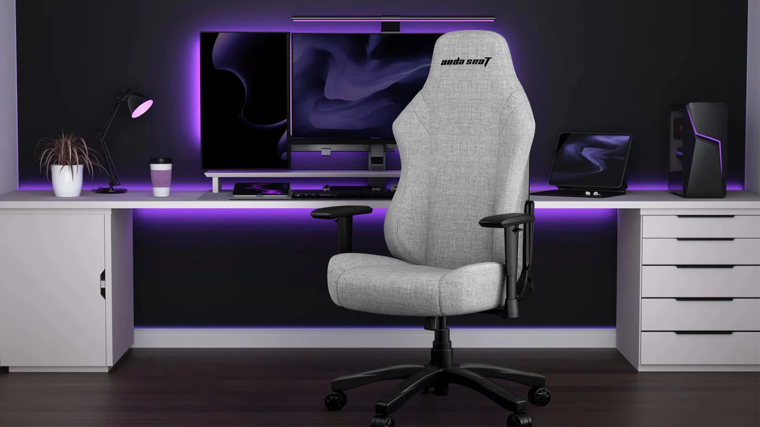 Hern&eacute; kreslo Anda Seat Luna Size L Grey Fabric v interi&eacute;ru