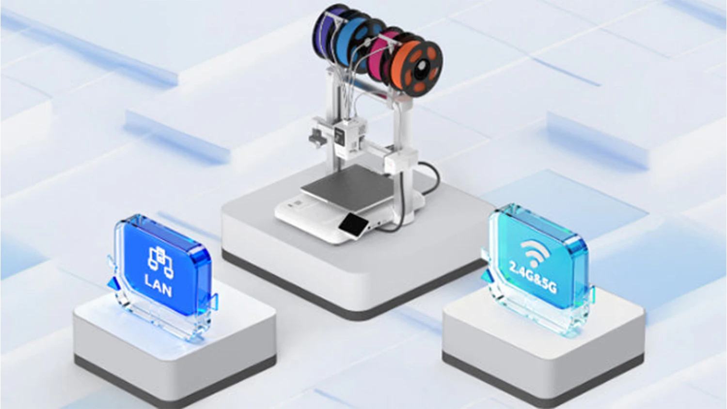 Zn&aacute;zorněn&iacute; podpory dvoup&aacute;smov&eacute;ho Wi-Fi a LAN u 3D tisk&aacute;rny Anycubic Kobra X