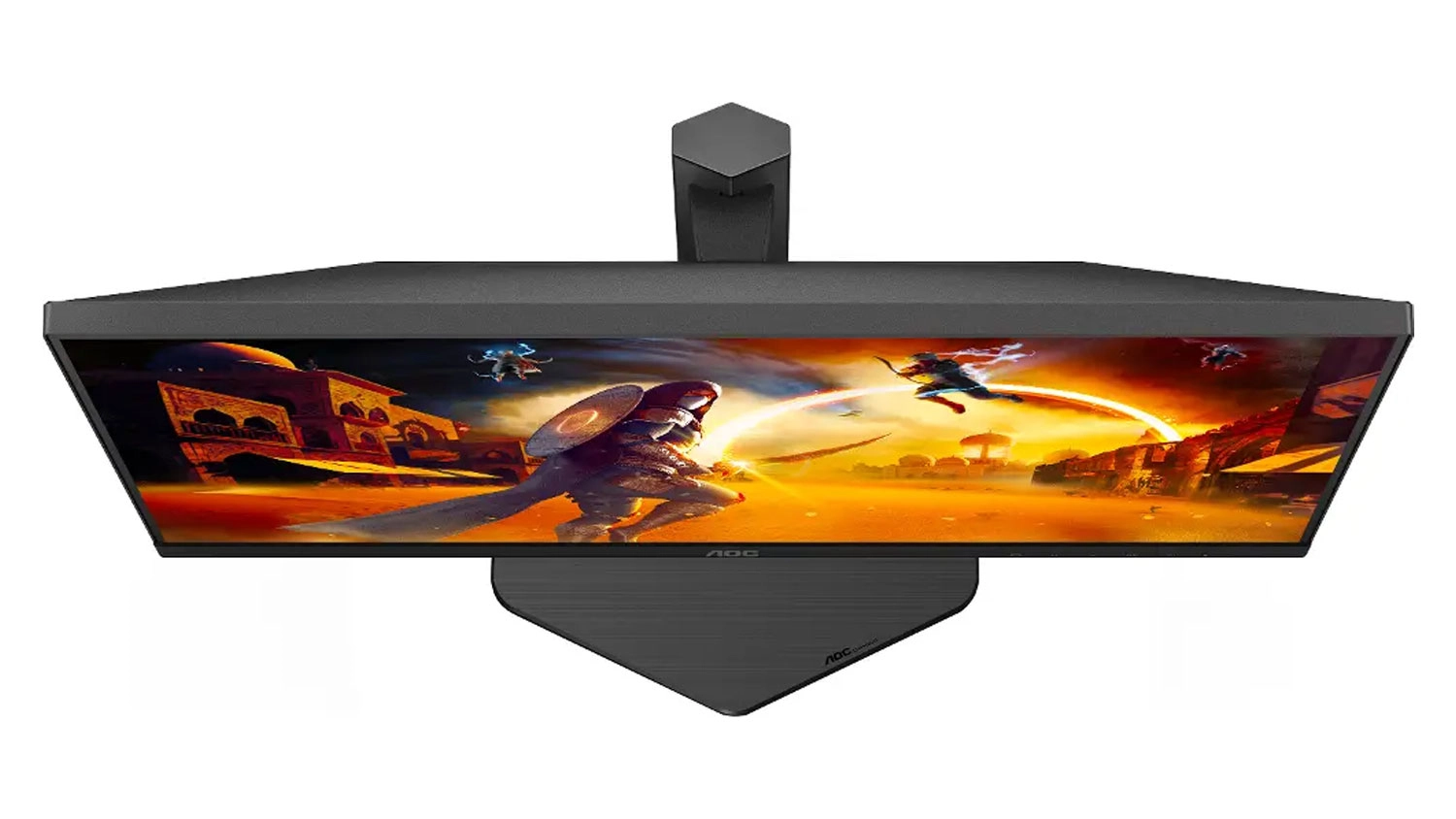 Pohled seshora na monitor AOC U27G4R