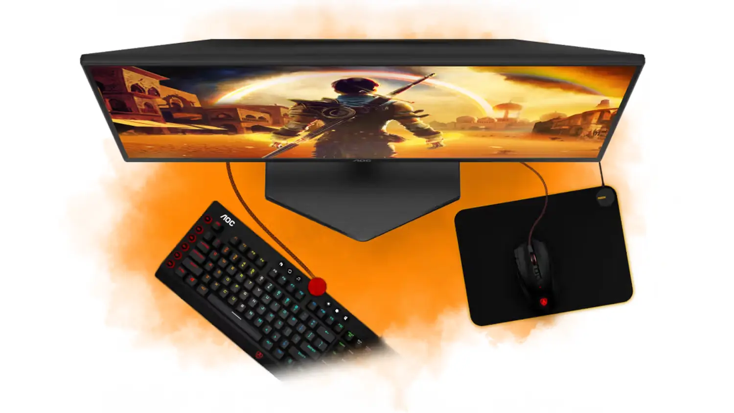 Monitor AOC 25G42E s myší a klávesnicí