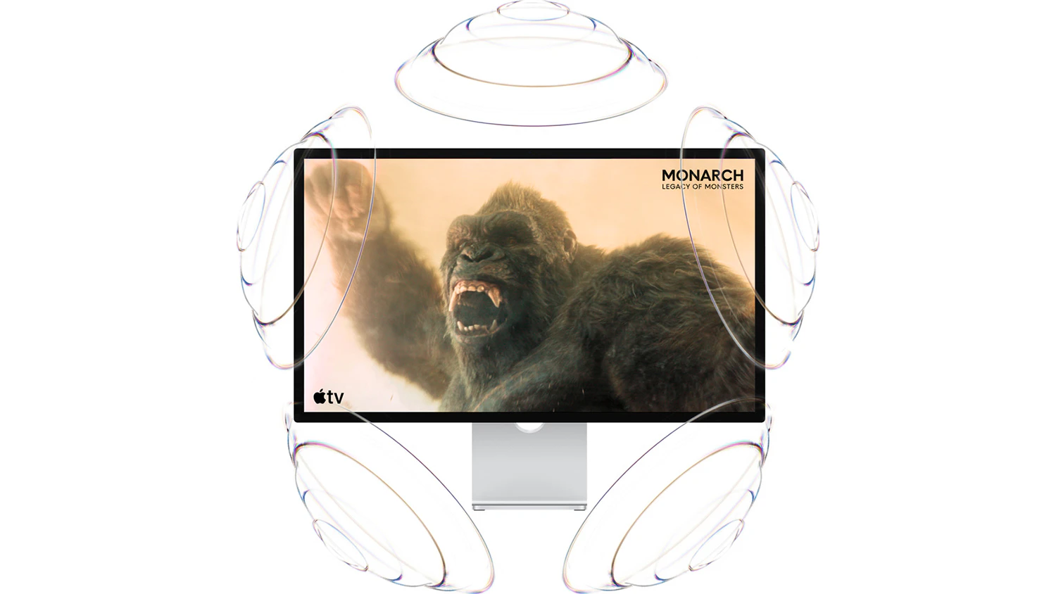 Monitor Apple Studio Display 2026 s vizualizac&iacute; prostorov&eacute;ho zvuku