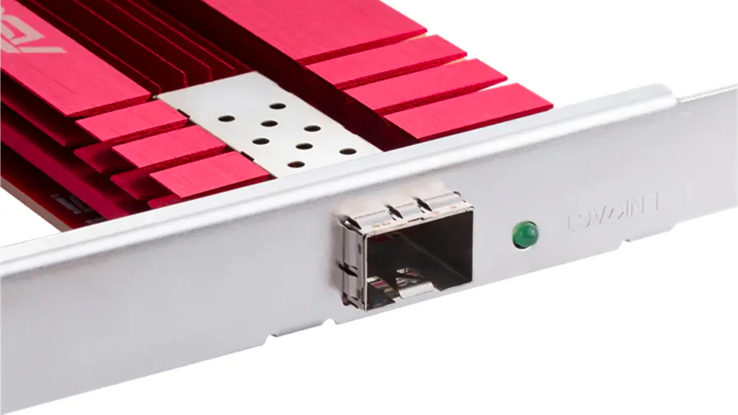 PCI-E s&iacute;ťov&yacute; adapt&eacute;r ASUS &ndash; pohled zepředu