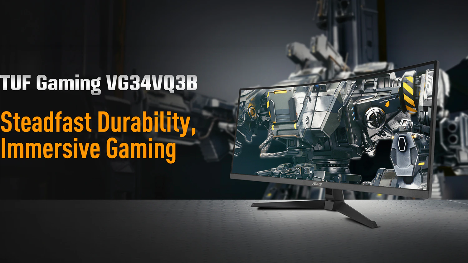 Hern&yacute; monitor ASUS TUF Gaming VG34VQ3B s grafikou robota