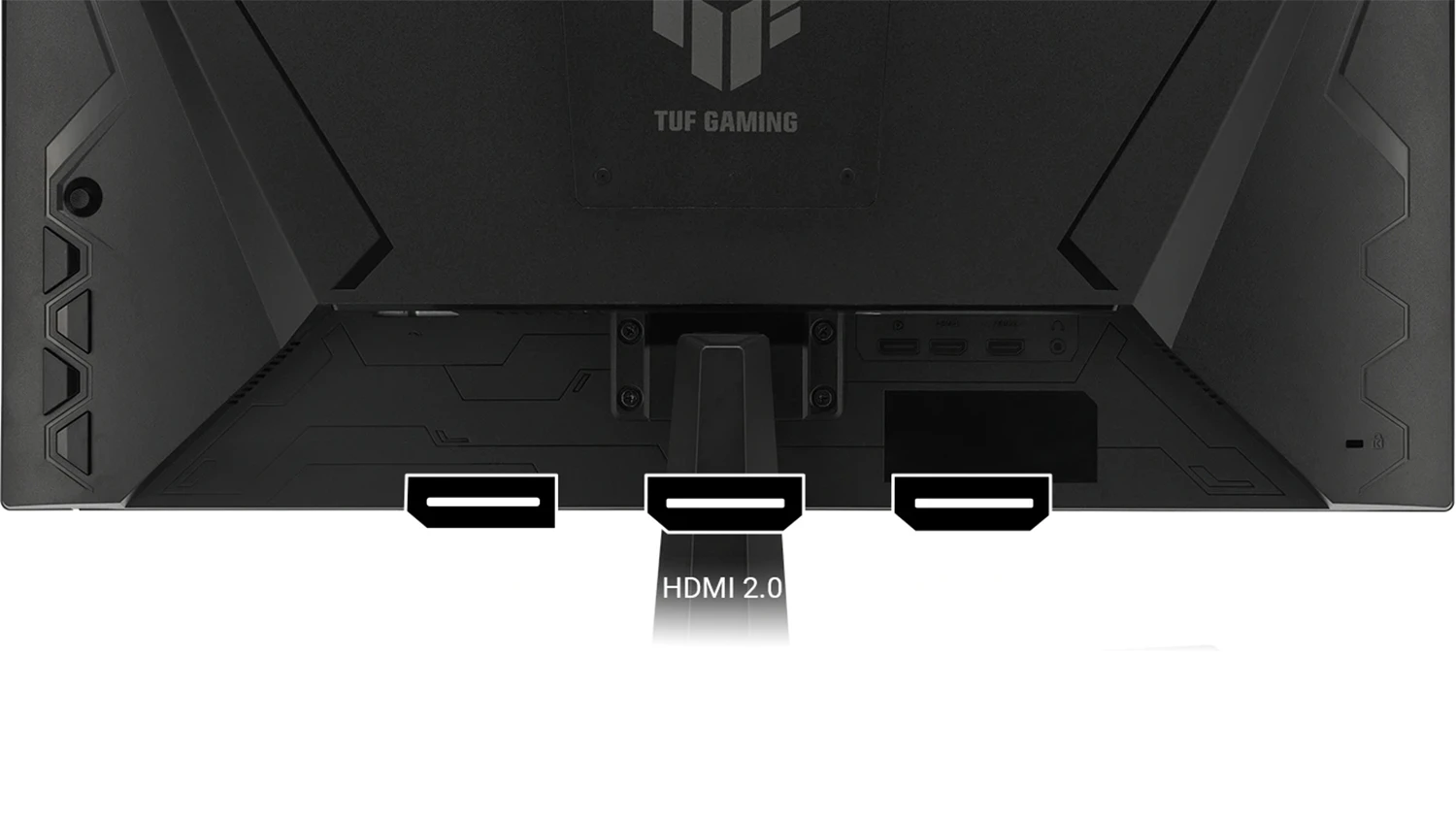 Porty na zadnej strane monitora ASUS TUF Gaming Series 5 VG249QM5A