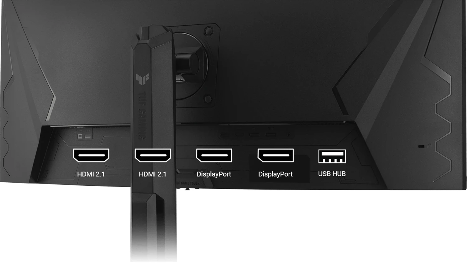 Porty na zadnej strane monitora ASUS TUF Gaming Series 5 VG34WQML5A