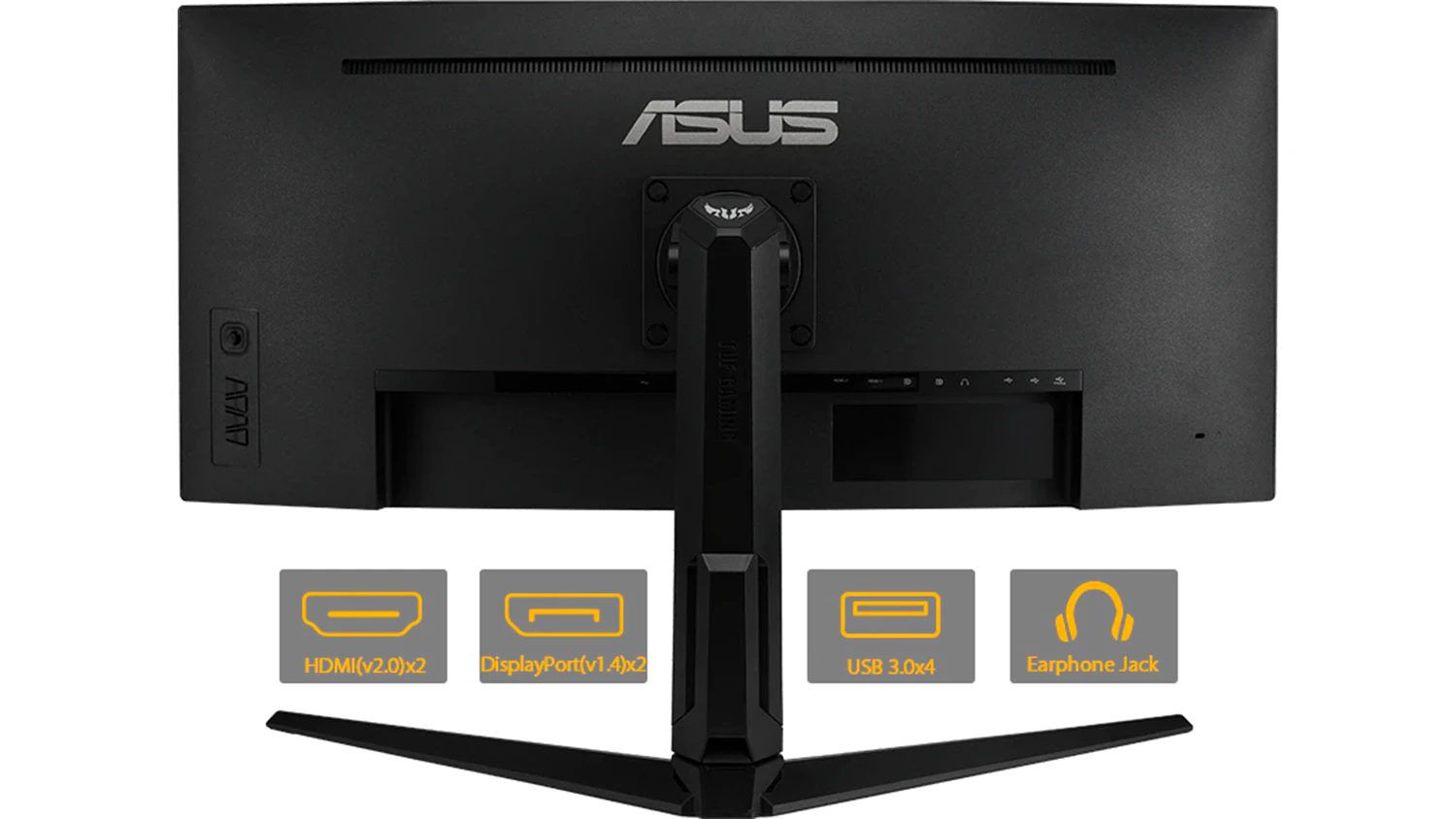 Porty na zadnej strane monitora ASUS TUF Gaming VG34VQL1B