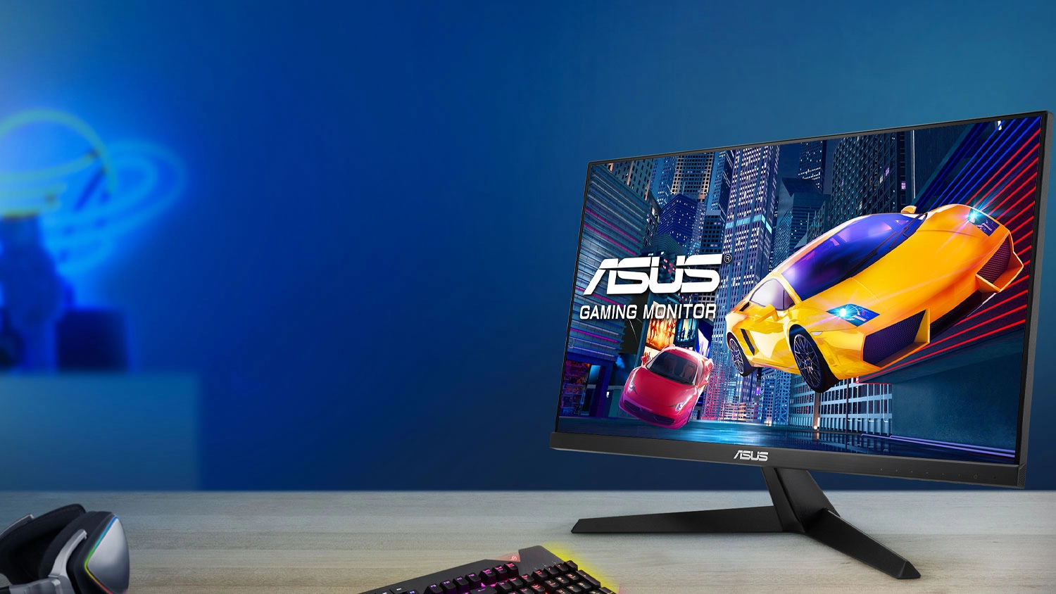 Hern&iacute; monitor ASUS VY279HGR Eye Care na stole