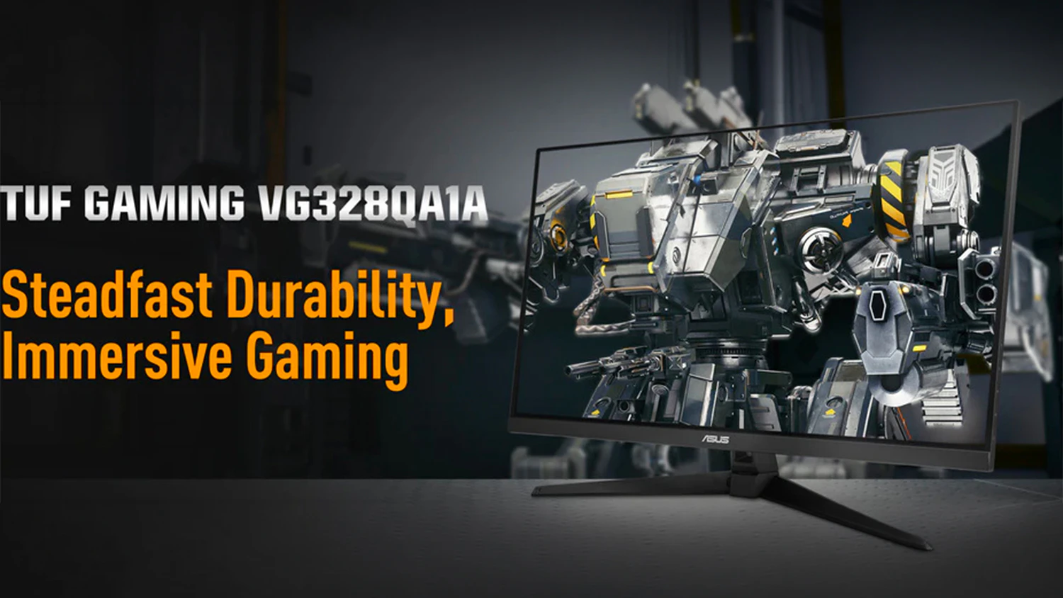 Hern&yacute; monitor ASUS TUF Gaming VG328QA1A s obrazom robota