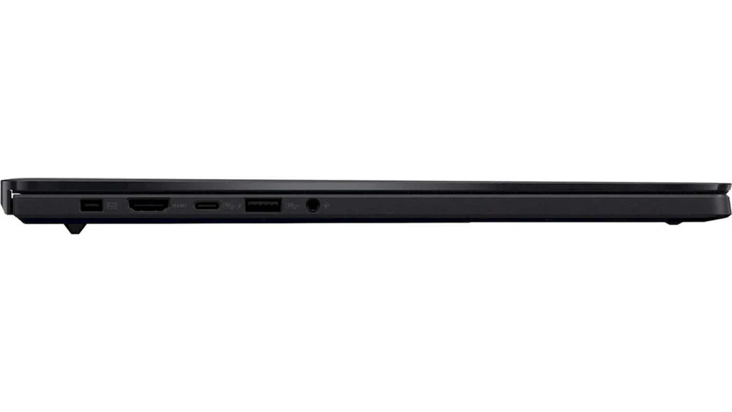 Pohled ze strany na porty notebooku Asus ProArt P16