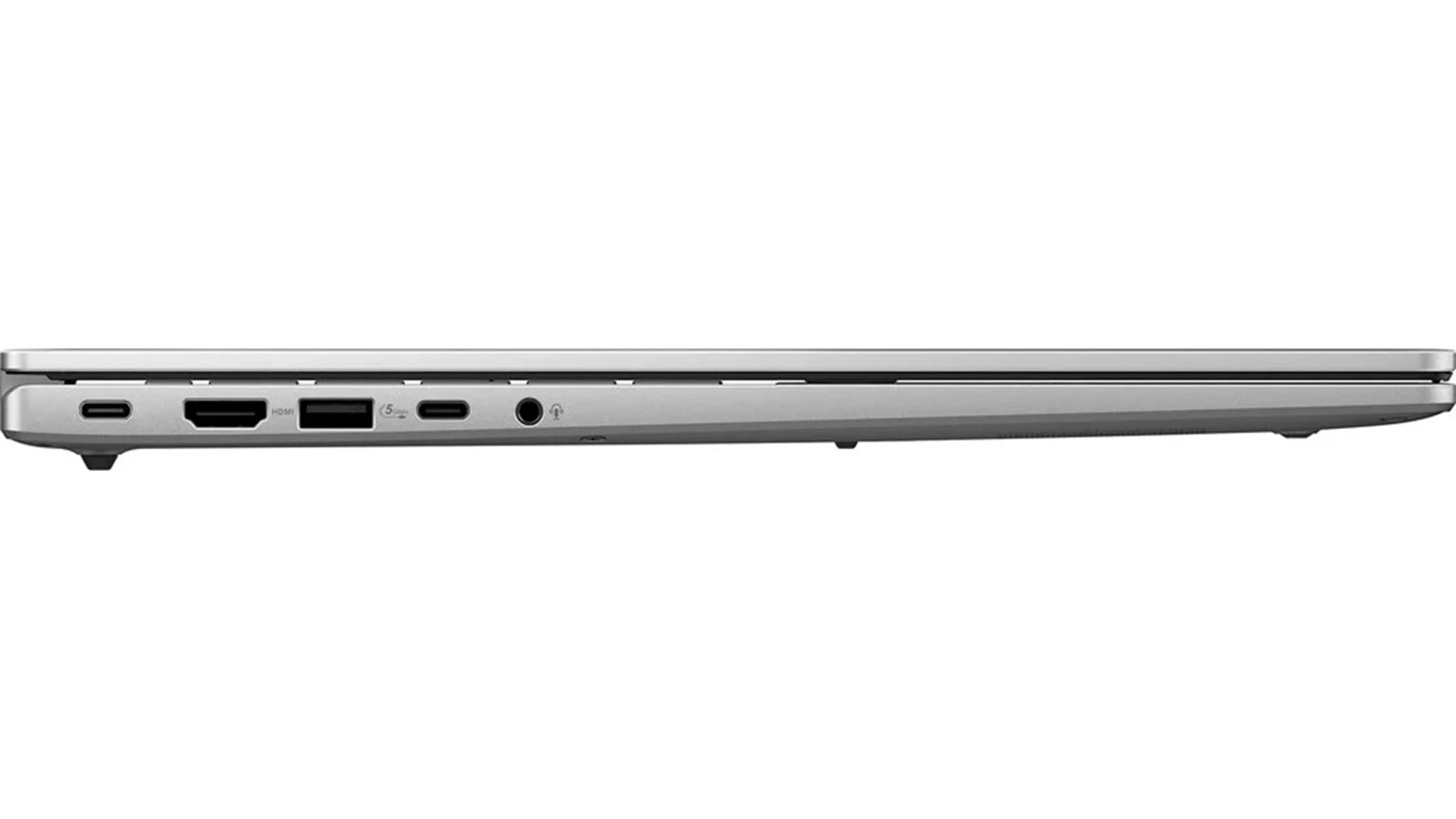 Pohled ze strany na porty notebooku Asus Vivobook S16