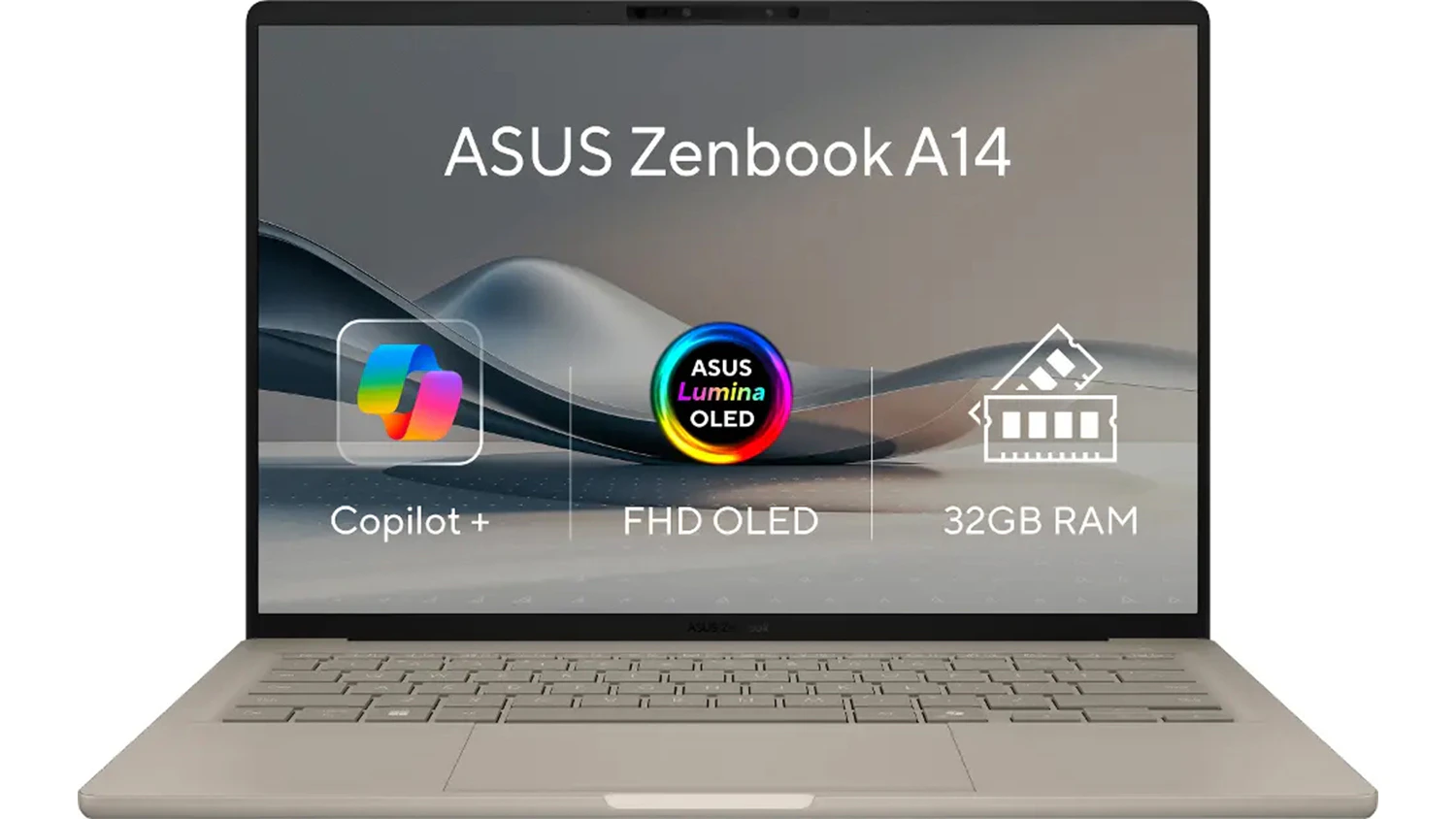 Notebook 14 ASUS Zenbook A14 UX3407QA-OLED647WZ b&eacute;žov&yacute;