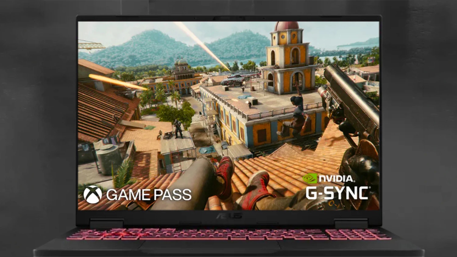 Hra na notebooku ASUS TUF Gaming A18