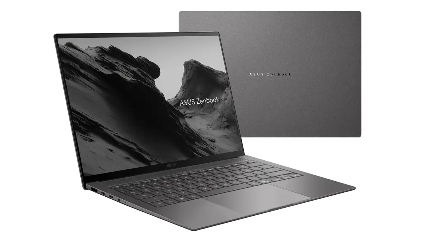 Pohľad na kl&aacute;vesnicu notebooku Asus Zenbook S14
