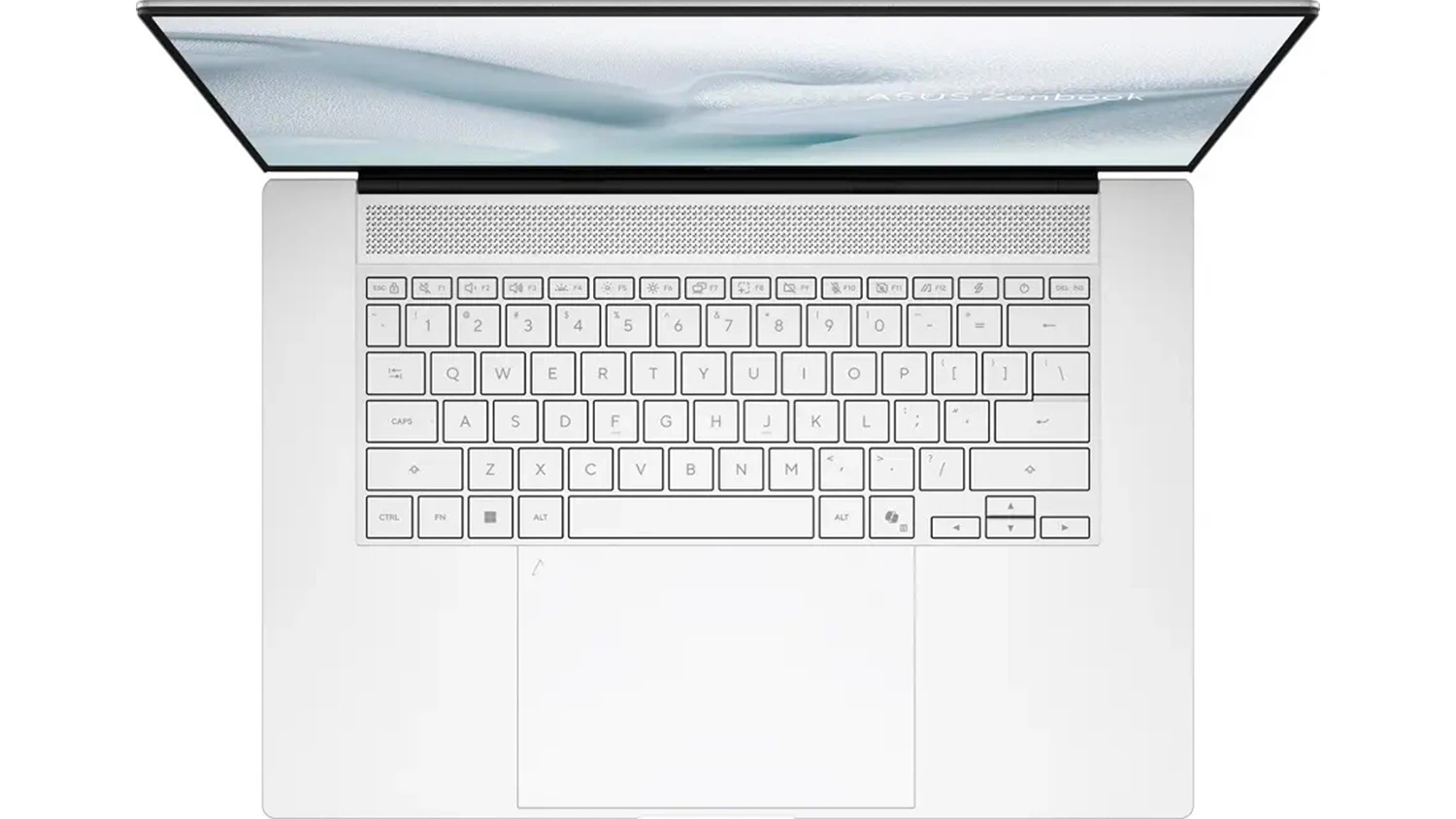 Pohľad na kl&aacute;vesnicu notebooku Asus Zenbook S16