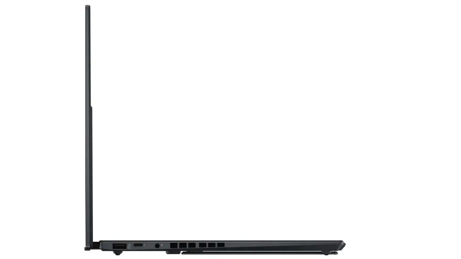 Pohled ze strany na notebook Asus