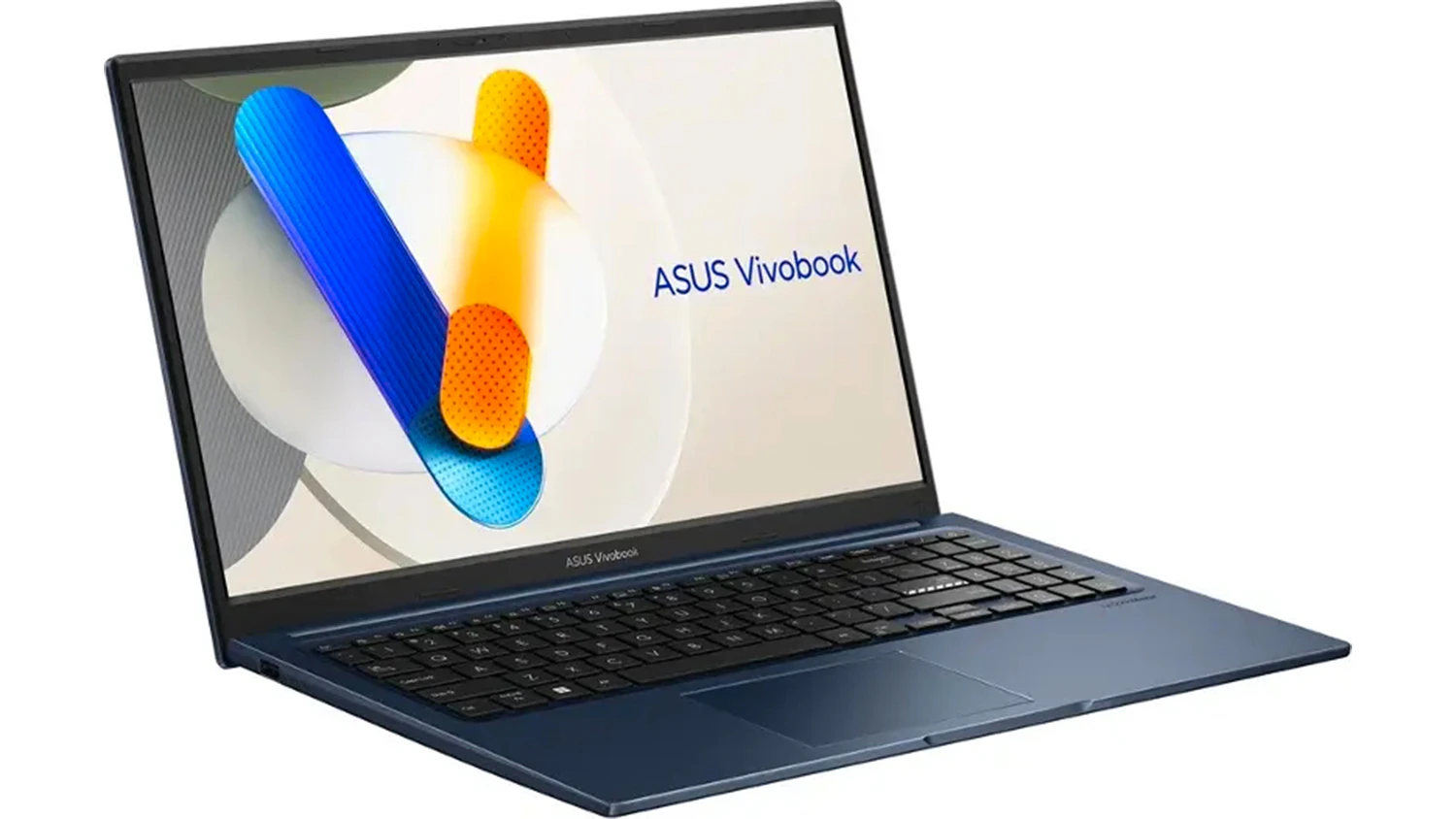 Pohled šikmo zepředu na notebook Asus Vivobook 15