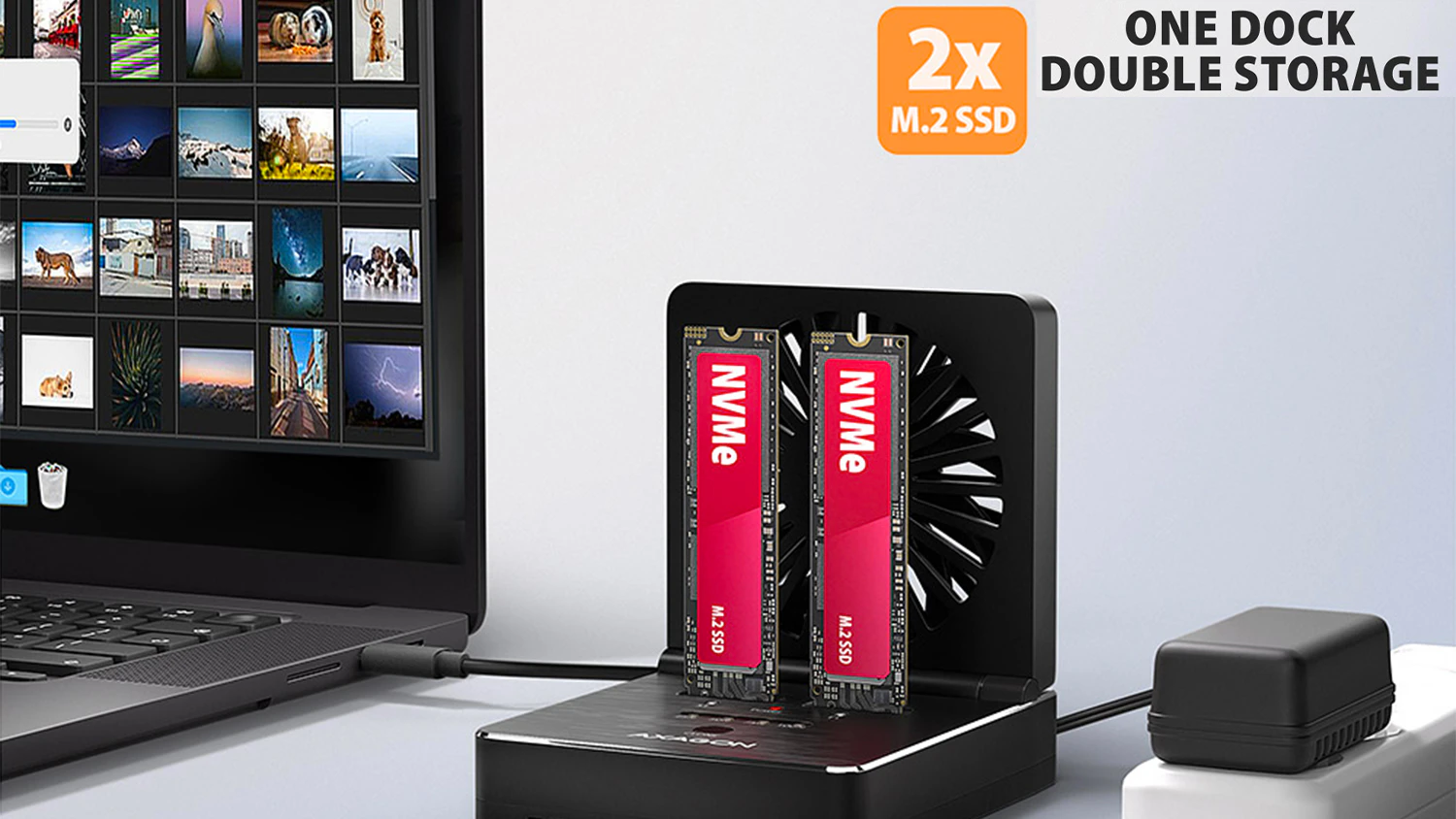 Dokovacia stanica Axagon ADSA-M2C22 s dvoma M.2 SSD