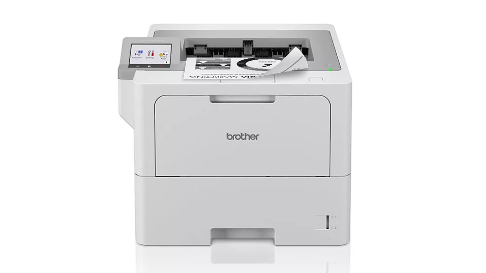 Čiernobiela laserová tlačiareň Brother HL-L6410DN s vytlačeným papierom_03