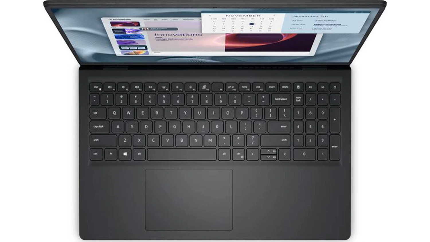 Notebook Dell Pro 15 Essential PV15255, pohľad na klávesnicu