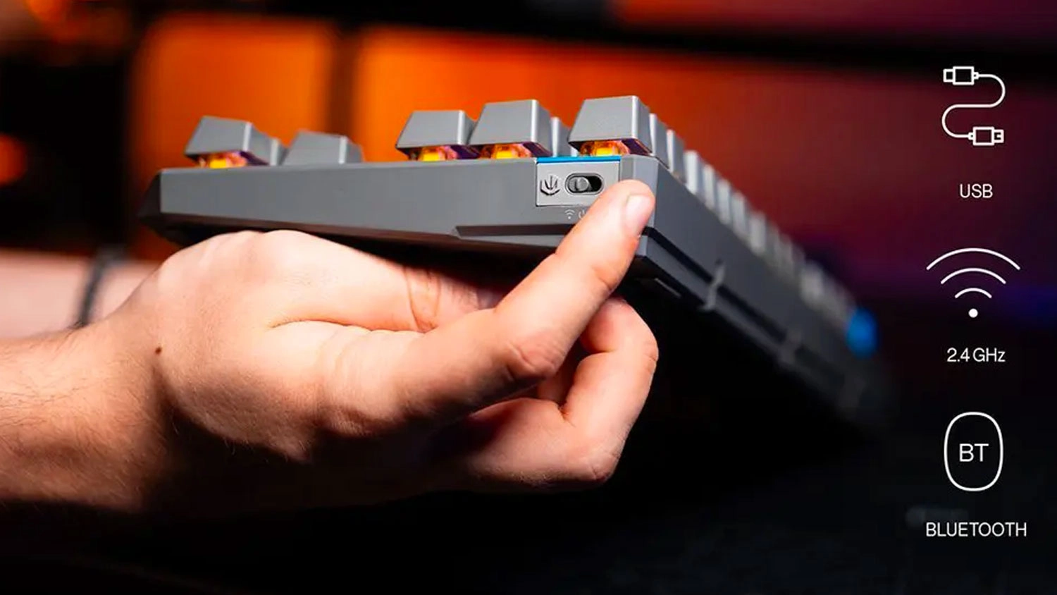 Připojení klávesnice Endorfy Thock V2 TKL Wireless CZ