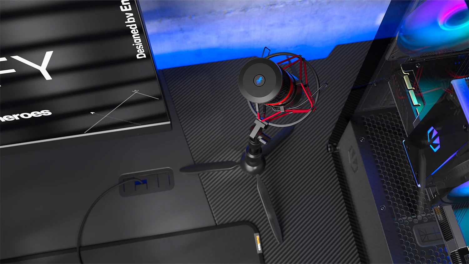 Tlačítko Mute mikrofonu Endorfy Streaming T