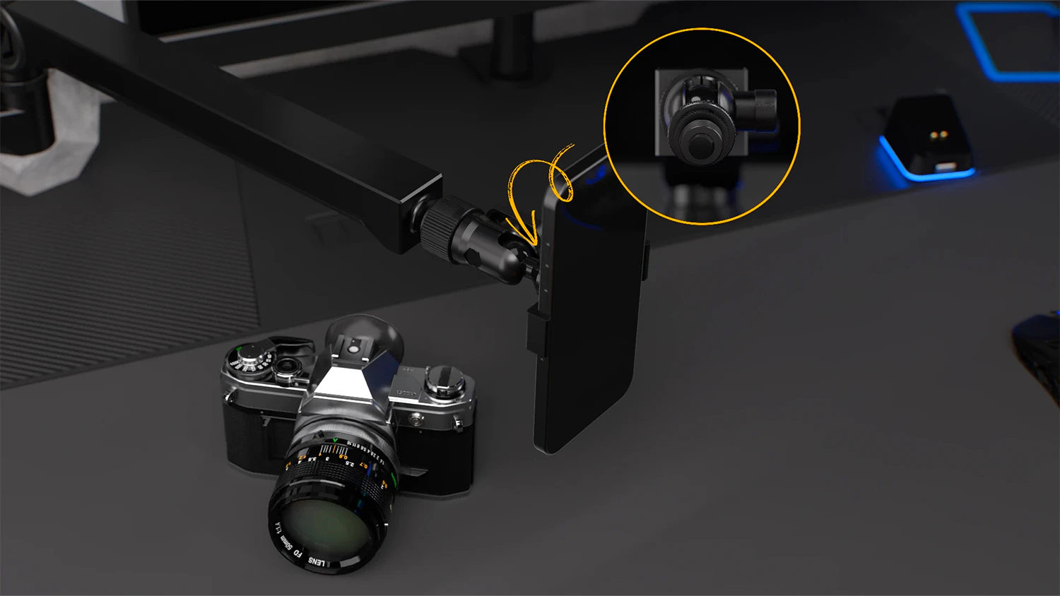 Telefon připevněn&yacute; na rameno Endorfy Broadcast Low Profile